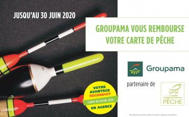 CARTE DE PECHE 2020 : reconduction de l'avantage GROUPAMA !